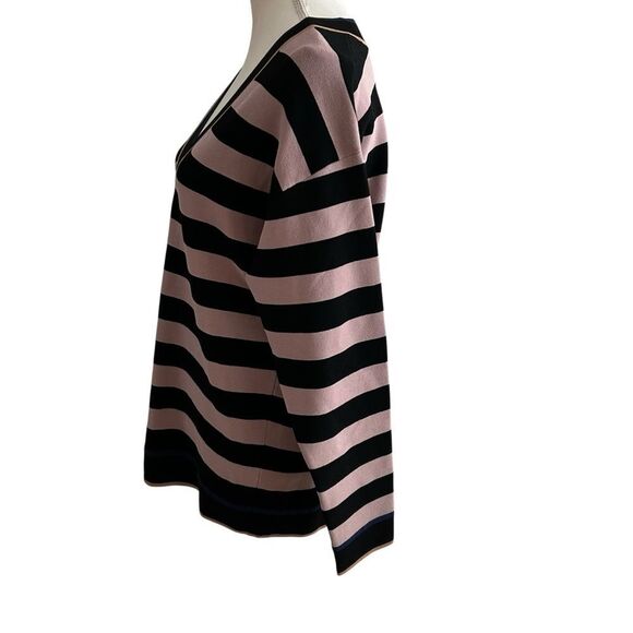 Diane Von Furstenberg Stripe Knit Pullover Sweater Size Small Oversized - Picture 6 of 9